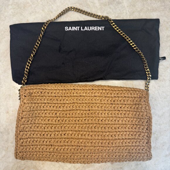 Saint Laurent Medium Kate 99 Tassel Flap Bag Woven Raffia - Picture 6 of 6
